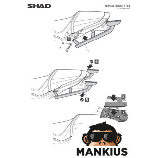 FITTING, TOP CASE SHAD FOR HONDA CB-F CBR