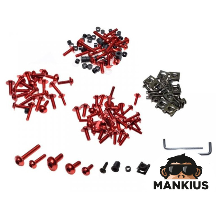 BOLT, ALUMINIUM RED (SET)