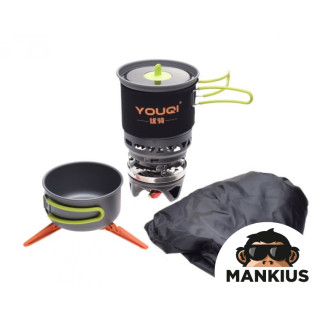 COOKING SET W/ JET BURNER, OUTDOOR - HIKING - CAMPING