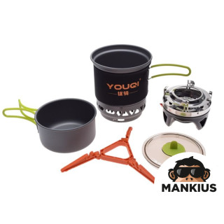 COOKING SET W/ JET BURNER, OUTDOOR - HIKING - CAMPING