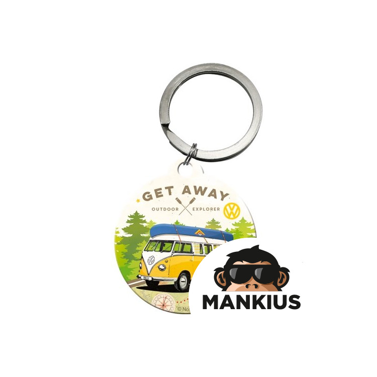 KEY RING VW BULLI LET'S GET AWAY 48027