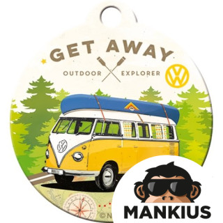 KEY RING VW BULLI LET'S GET AWAY 48027