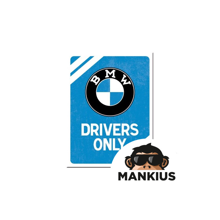 MAGNET BMW DRIVERS ONLY BLUE 14369