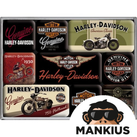 MAGNETAS HARLEY-DAVIDSON DVIRAČIŲ RINKINYS 9 Vnt. 83037