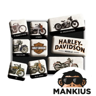 MAGNET HARLEY-DAVIDSON MODEL CHART SET 9 PCS 83102