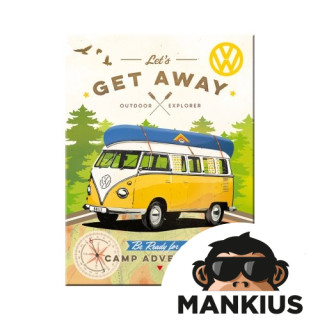 MAGNET VW BULLI LET GET AWAY 14330