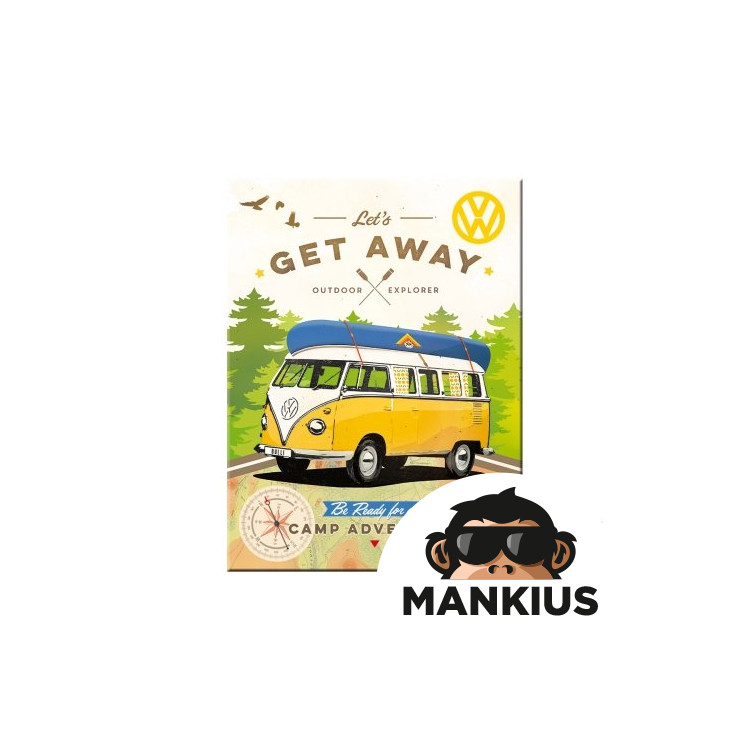 MAGNET VW BULLI LET GET AWAY 14330