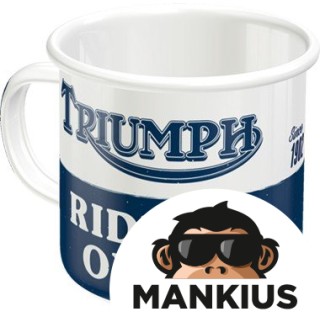 MUG ENAMEL TRIUMPH RIDERS 43228