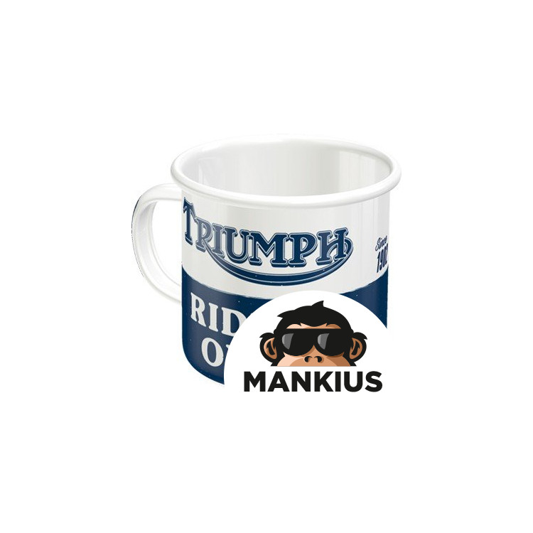 MUG ENAMEL TRIUMPH RIDERS 43228