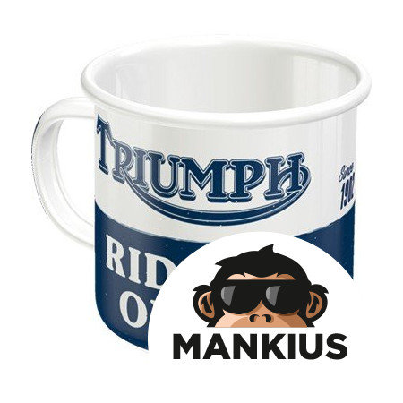 MUG ENAMEL TRIUMPH RIDERS 43228