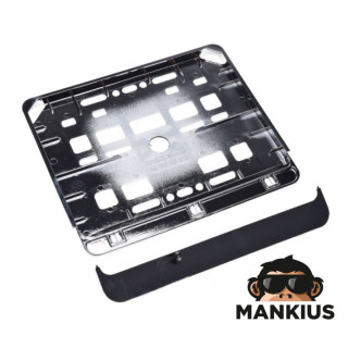 NUMBER PLATE FRAME FOR MOTORCYCLE SILVER METALLIC