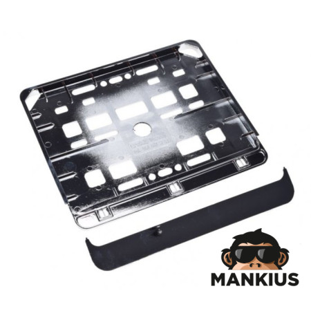 NUMBER PLATE FRAME FOR MOTORCYCLE SILVER METALLIC