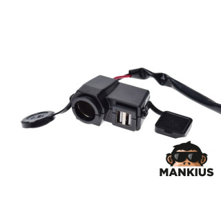 LIZZAS, 12V MAITINIMAS+USB, MOTOCIKLIS, MOTOROLERIS, ATV