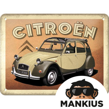 TIN SIGN 15X20 CITROEN 2CV 26257