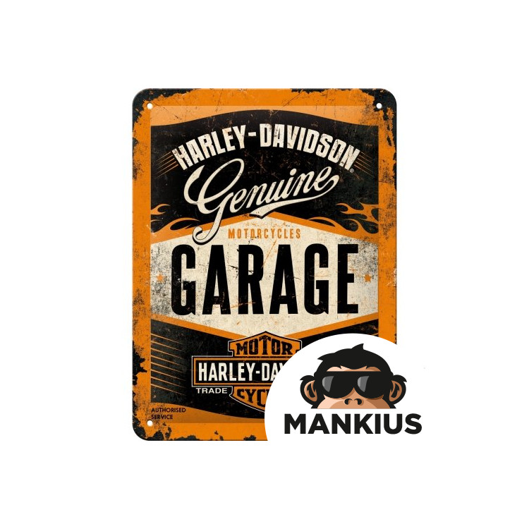 TIN SIGN 15X20 HARLEY-DAVIDSON GARAGE 26178