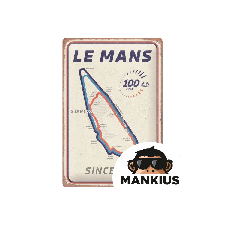 TIN SIGN 20x30 24h LE MANS CIRCUIT 22394