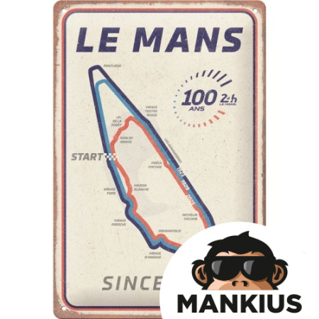 TIN SIGN 20x30 24h LE MANS CIRCUIT 22394