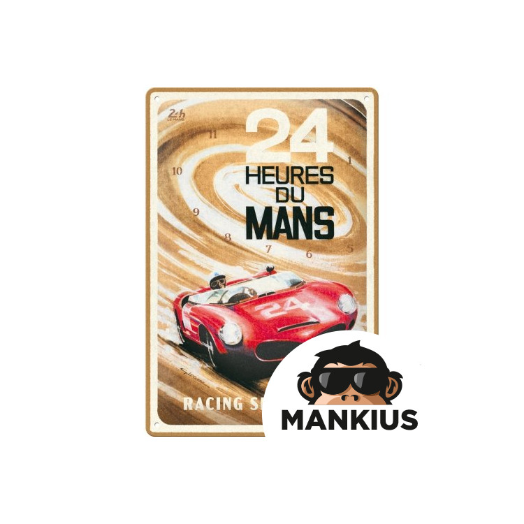 TIN SIGN 20x30 24h LE MANS RED CAR 22395