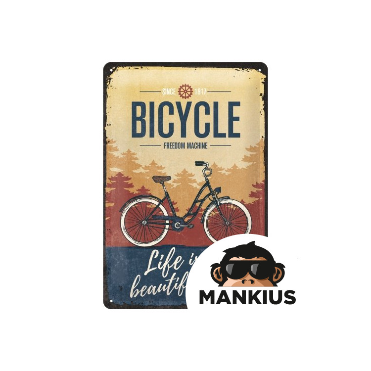 TIN SIGN 20x30 BICYCLE RIDE 22293