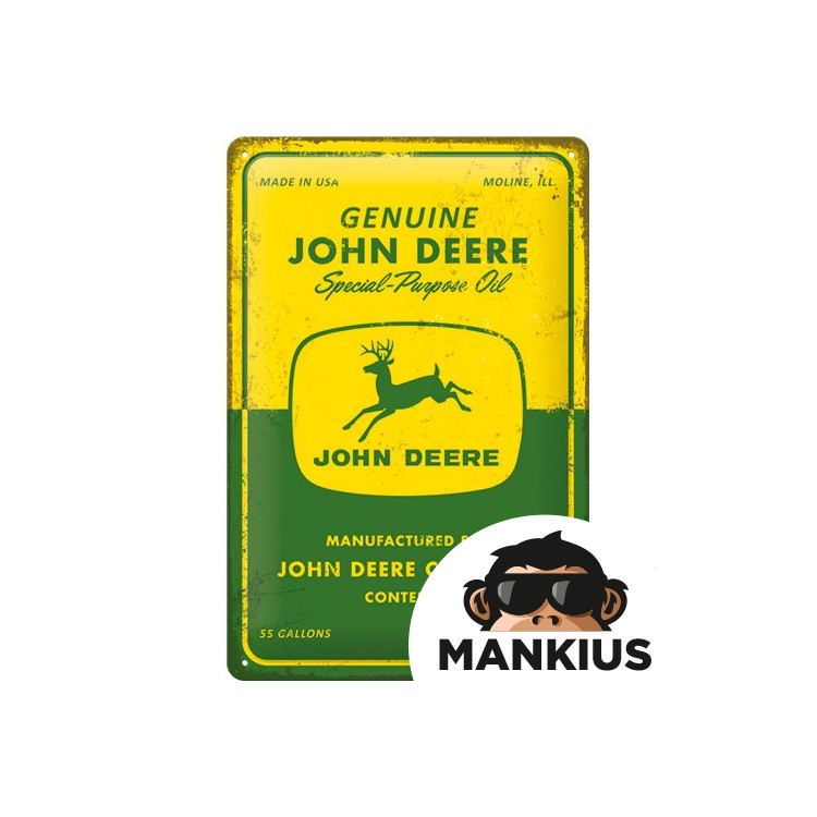 TIN SIGN 20x30 JOHN DEERE SPECIALOIL 22329