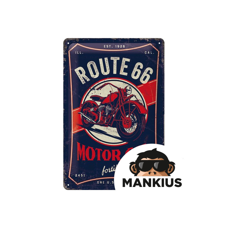 TIN SIGN 20x30 ROUTE 66 MOTOR OIL 22315