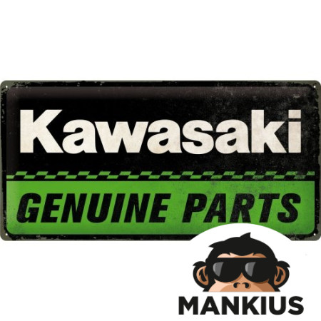 TIN SIGN 25x50 KAWASAKI GENUINE PARTS 27025