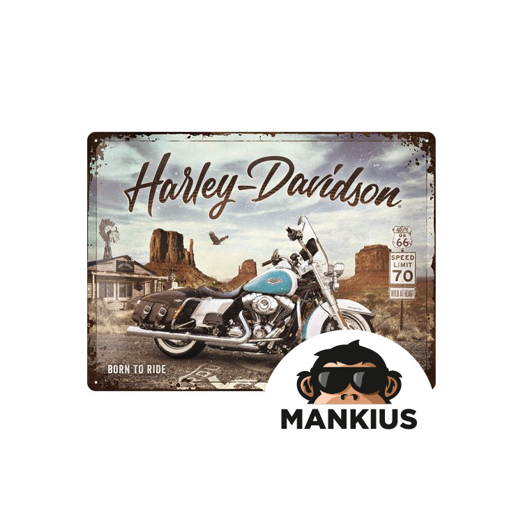 TIN SIGN 30x40 30x40 HARLEY-DAVIDSON ROUTE 23291