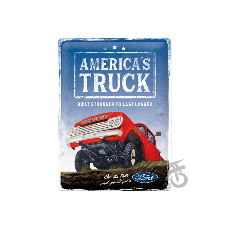 TIN SIGN 30x40 FORD AMERICA TRUCK 23320