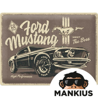 TIN SIGN 30x40 FORD MUSTANG THE BOSS 23311