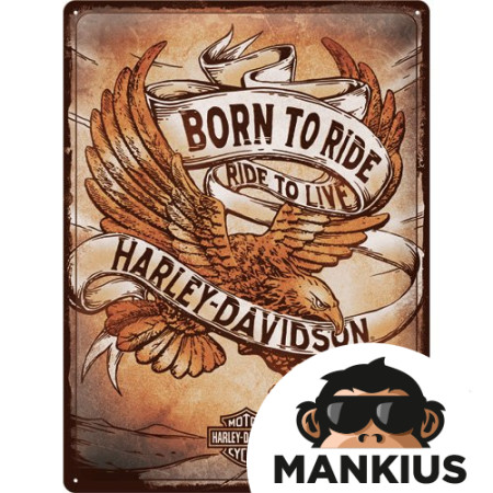 TIN SIGN 30x40 HARLEY DAVIDSON BORN 23317