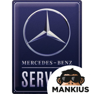 TIN SIGN 30x40 MERCEDES BENZ BLUE 23318