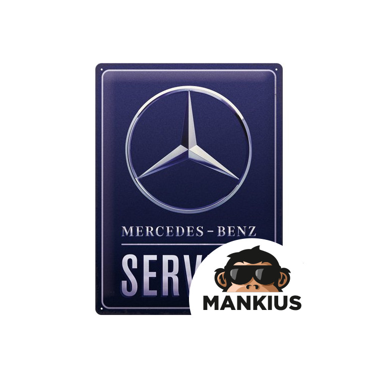 TIN SIGN 30x40 MERCEDES BENZ BLUE 23318