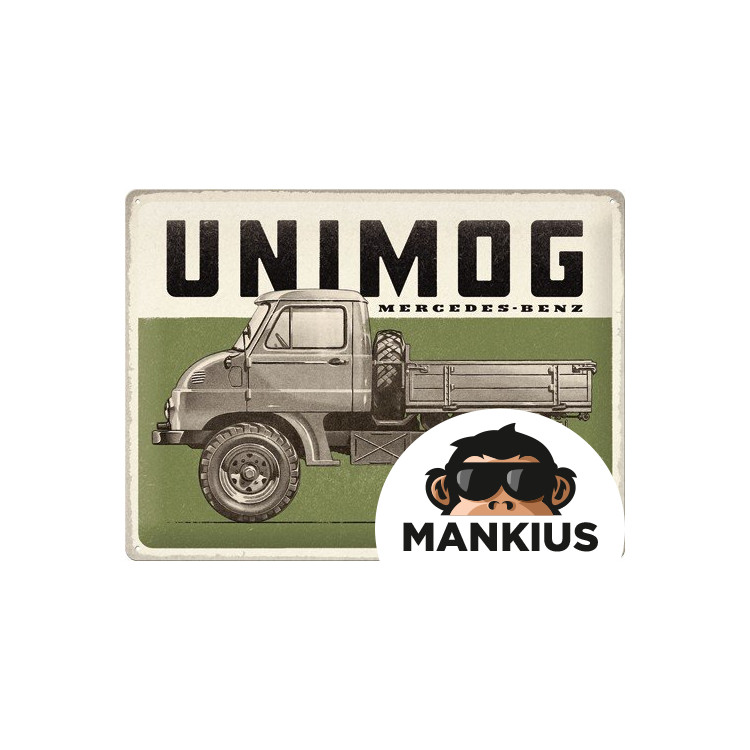 TIN SIGN 30x40 MERCEDES UNIMOG VINTA 23338