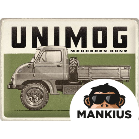 TIN SIGN 30x40 MERCEDES UNIMOG VINTA 23338