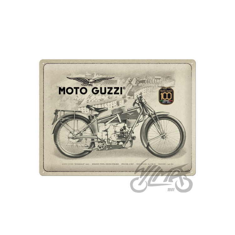 TIN SIGN 30x40 MOTO GUZZI 100 YEAR 63401