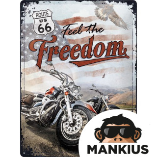 Skardinis ŽENKLAS 30x40 ROUTE 66 FREEDOM 23284