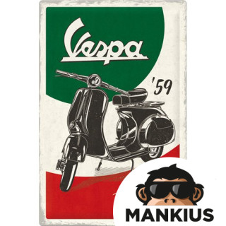 TIN SIGN 40x60 VESPA THE ITALIAN CLASS 24014