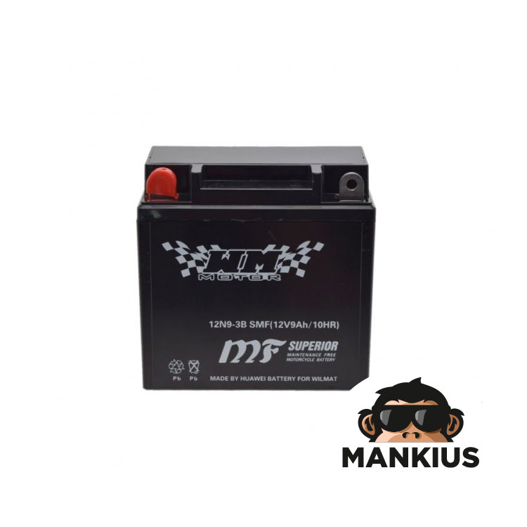 BATTERY 12N9-3B WM MOTOR 12 VOLT SMF