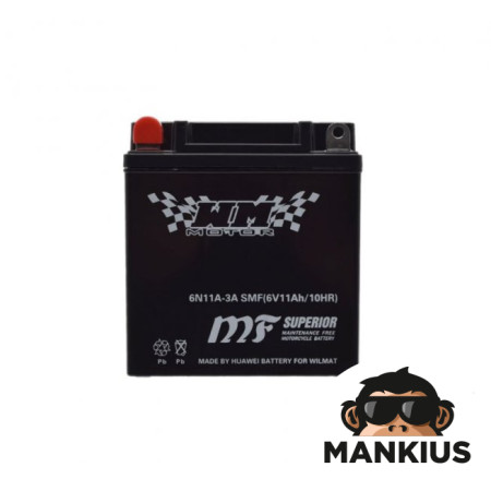 BATTERY 6N11A-3A WM MOTOR 6 VOLT SMF