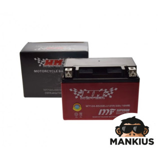 BATTERY WT12A-BS ( YT12A-BS ) (GEL) WM MOTOR 12 VOLT