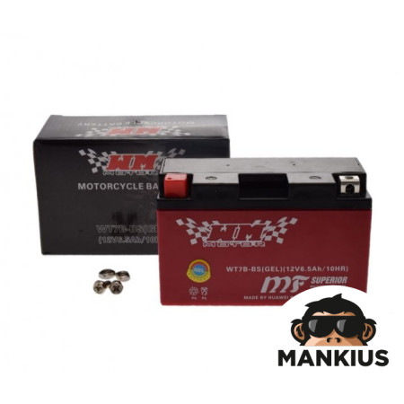 BATTERY WT7B-BS ( YT7B-BS ) (GEL) WM MOTOR 12 VOLT