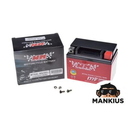 BATTERY WTX4L-BS ( YTX4L-BS ) (GEL) WM MOTOR 12 VOLT