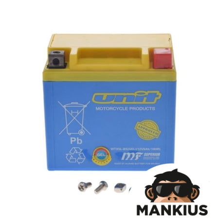 BATTERY WTX5L-BS ( YTX5L-BS ) (GEL) WM MOTOR 12 VOLT