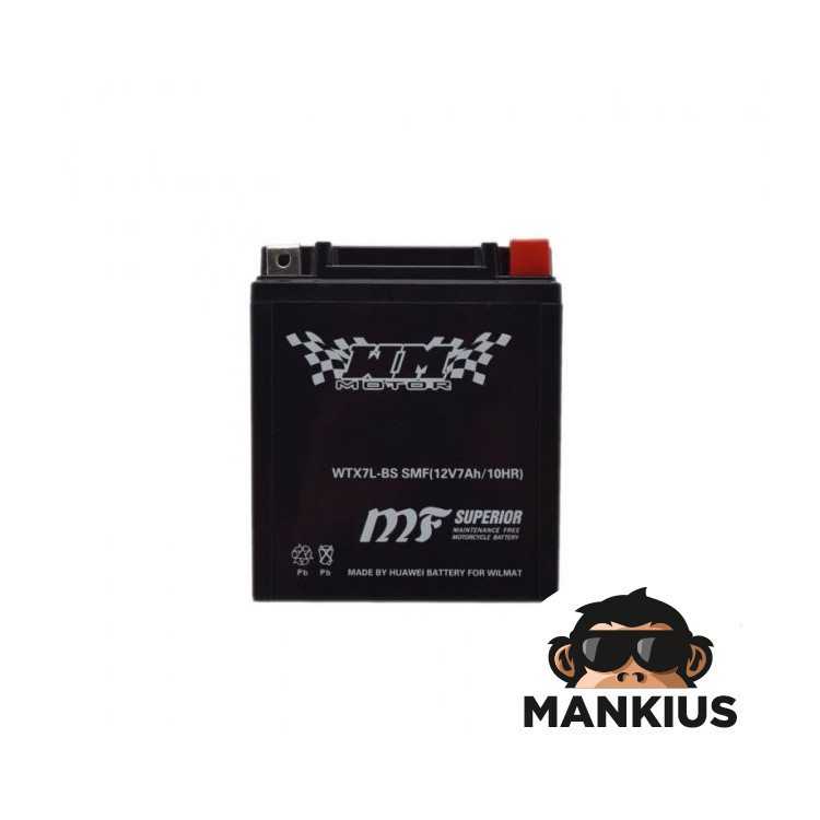 BATTERY WTX7L-BS ( YTX7L-BS ) WM MOTOR 12 VOLT SMF