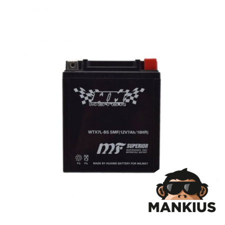 BATTERY WTX7L-BS ( YTX7L-BS ) WM MOTOR 12 VOLT SMF