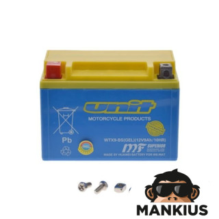 BATTERY WTX9-BS ( YTX9-BS ) (GEL) WM MOTOR 12 VOLT