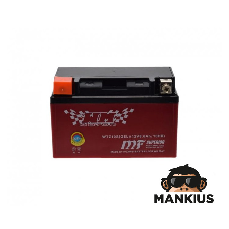 BATTERY WTZ10S ( YTZ10S ) (GEL) WM MOTOR 12 VOLT