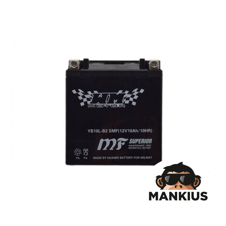 BATTERY YB10L-B2 WM MOTOR 12 VOLT SMF