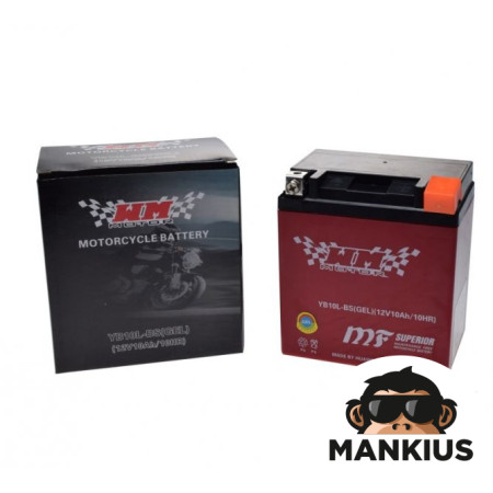 BATTERY YB10L-BS (GEL) WM MOTOR 12 VOLT