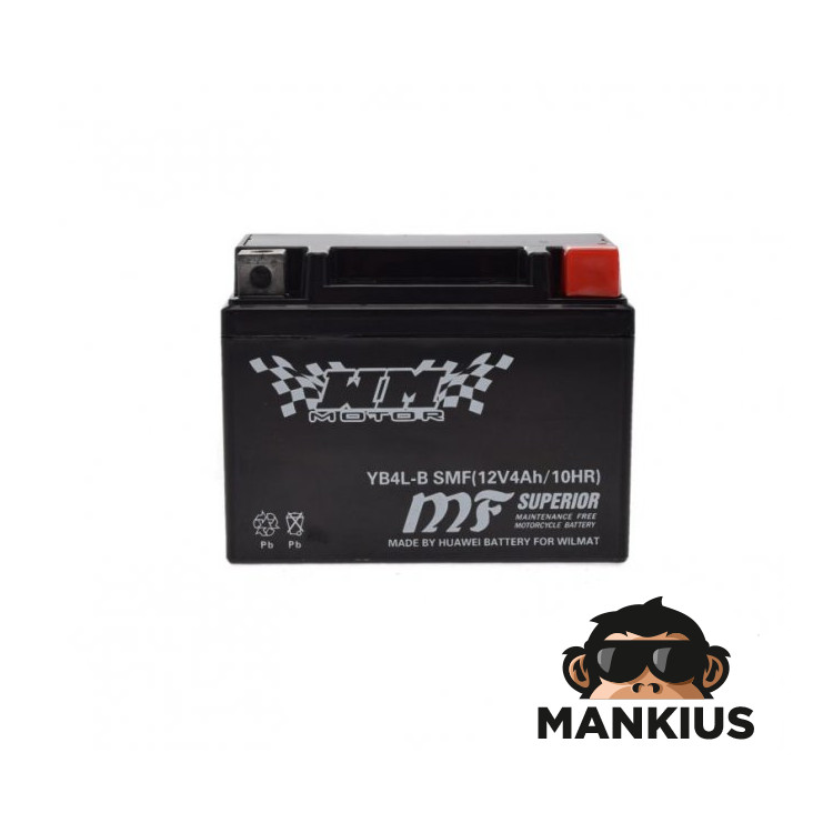 BATTERY YB4L-B WM MOTOR 12 VOLT SMF